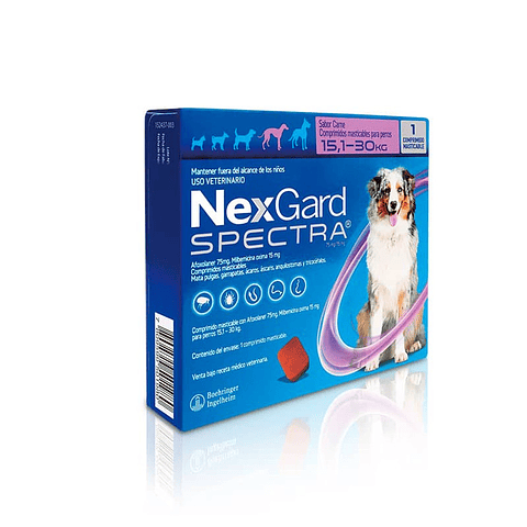 NEXGARD SPECTRA DE 15,1 - 30 KG - ANTIPARASITARIO MASTICABLE