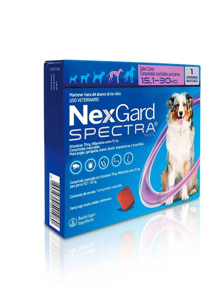 NEXGARD SPECTRA DE 15,1 - 30 KG - ANTIPARASITARIO MASTICABLE 1