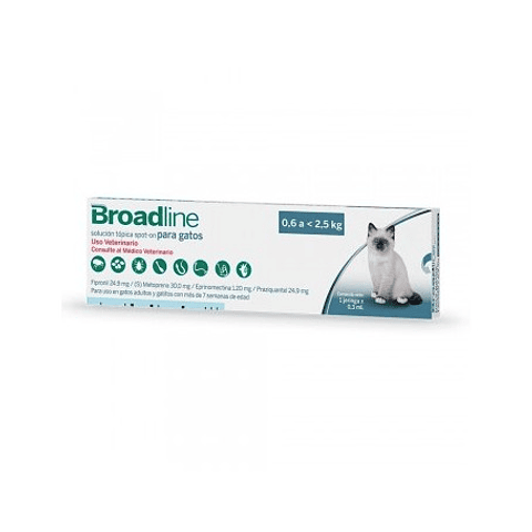 BROADLINE PIPETA GATO 0,3ML - 0,6 - 2,5 KG