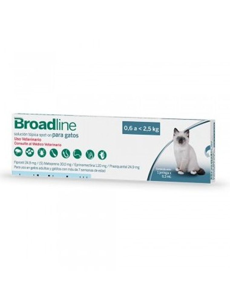 BROADLINE PIPETA GATO 0,3ML - 0,6 - 2,5 KG 1