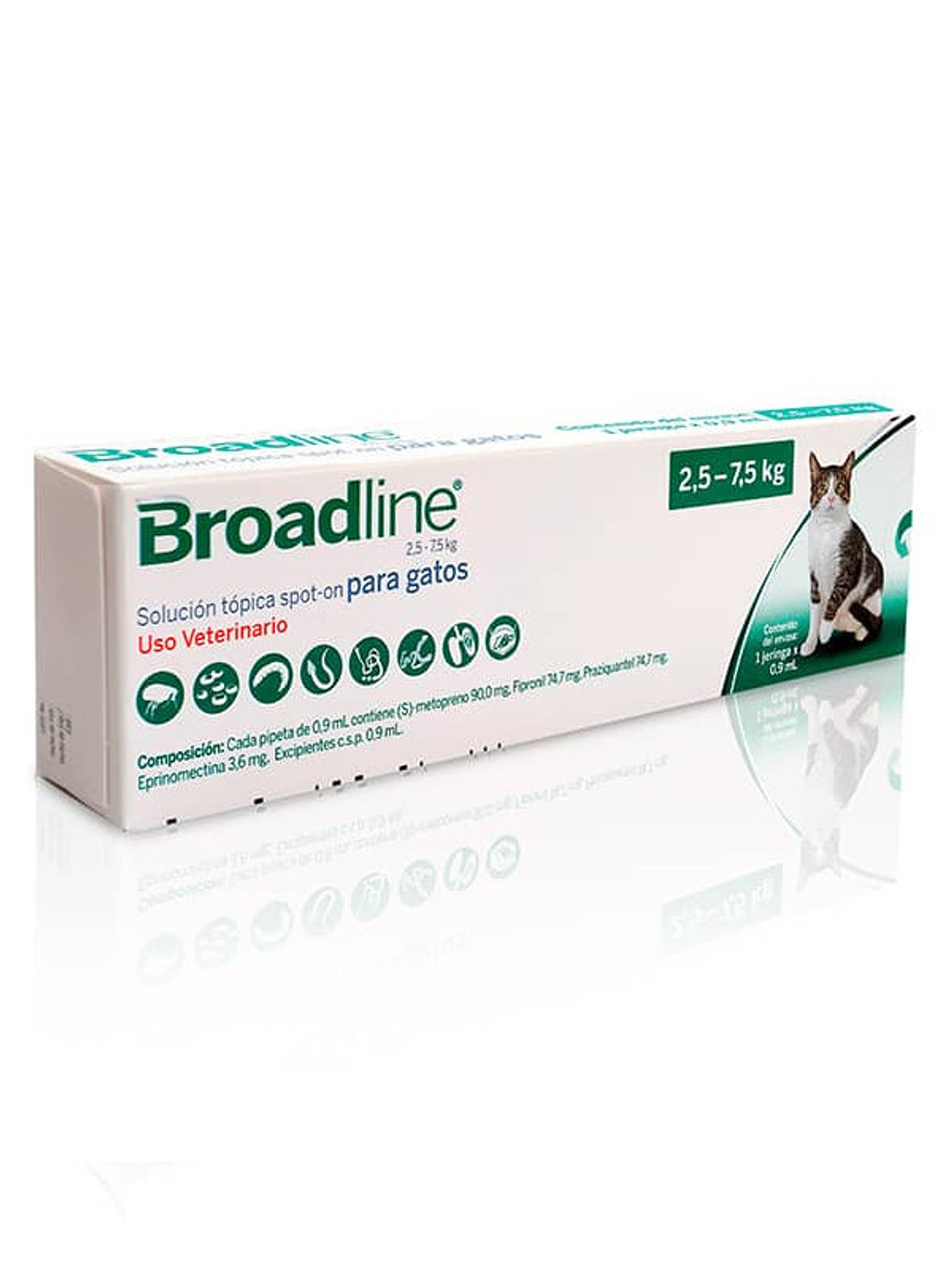 BROADLINE PIPETA GATO 0,9ML - 2,5-7,5KG 1