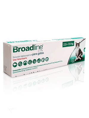 BROADLINE PIPETA GATO 0,9ML - 2,5-7,5KG