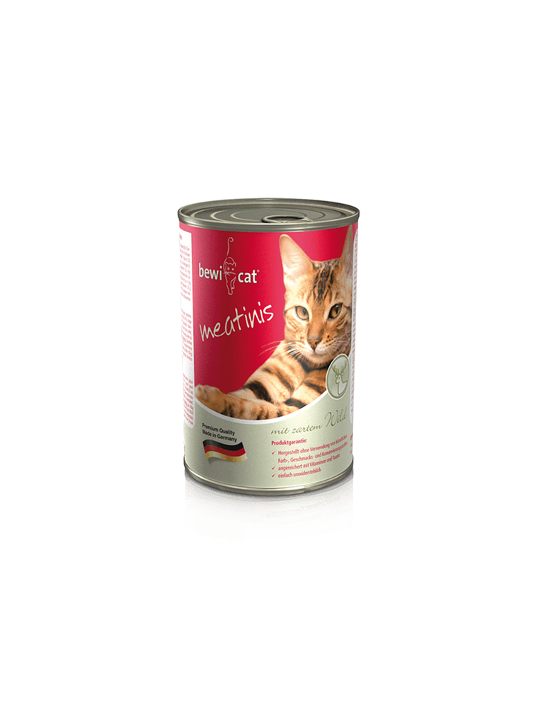 BEWICAT DISPLAY LATAS MEATINIS RICO EN VENADO 400 GR 1