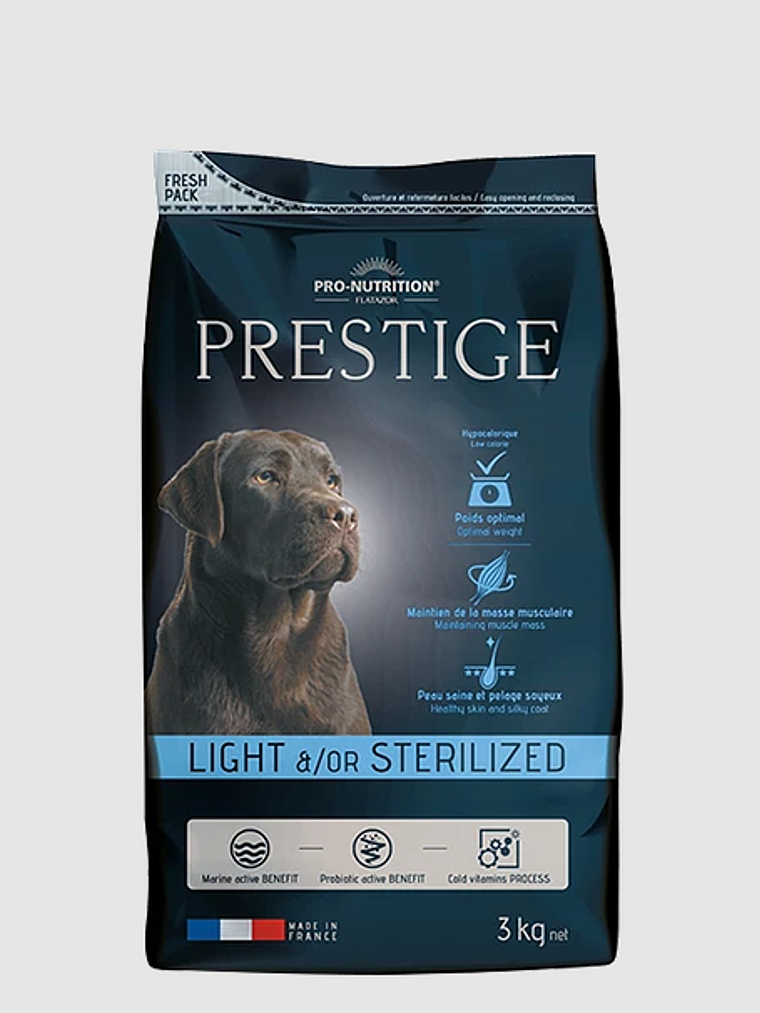 PRO NUTRITION PRESTIGE PERRO LIGHT/STERILIZADO 15 KG 1