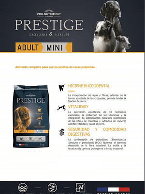 PRO NUTRITION PRESTIGE ADULTO MINI 3KG