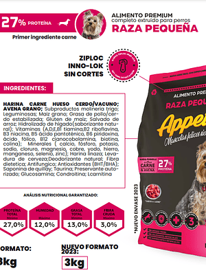 APPETIT ADULTO RAZA PEQUEÑA 3KG