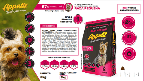 APPETIT ADULTO RAZA PEQUEÑA 3KG