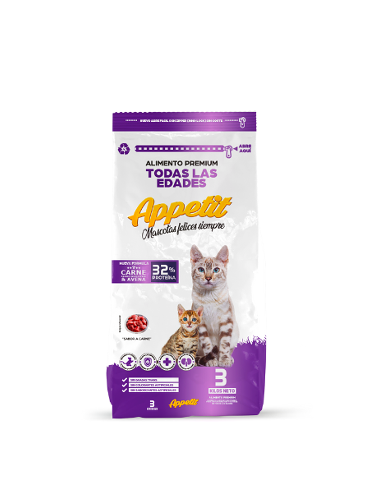 Appetit gato adulto/gatitos 3Kg 1