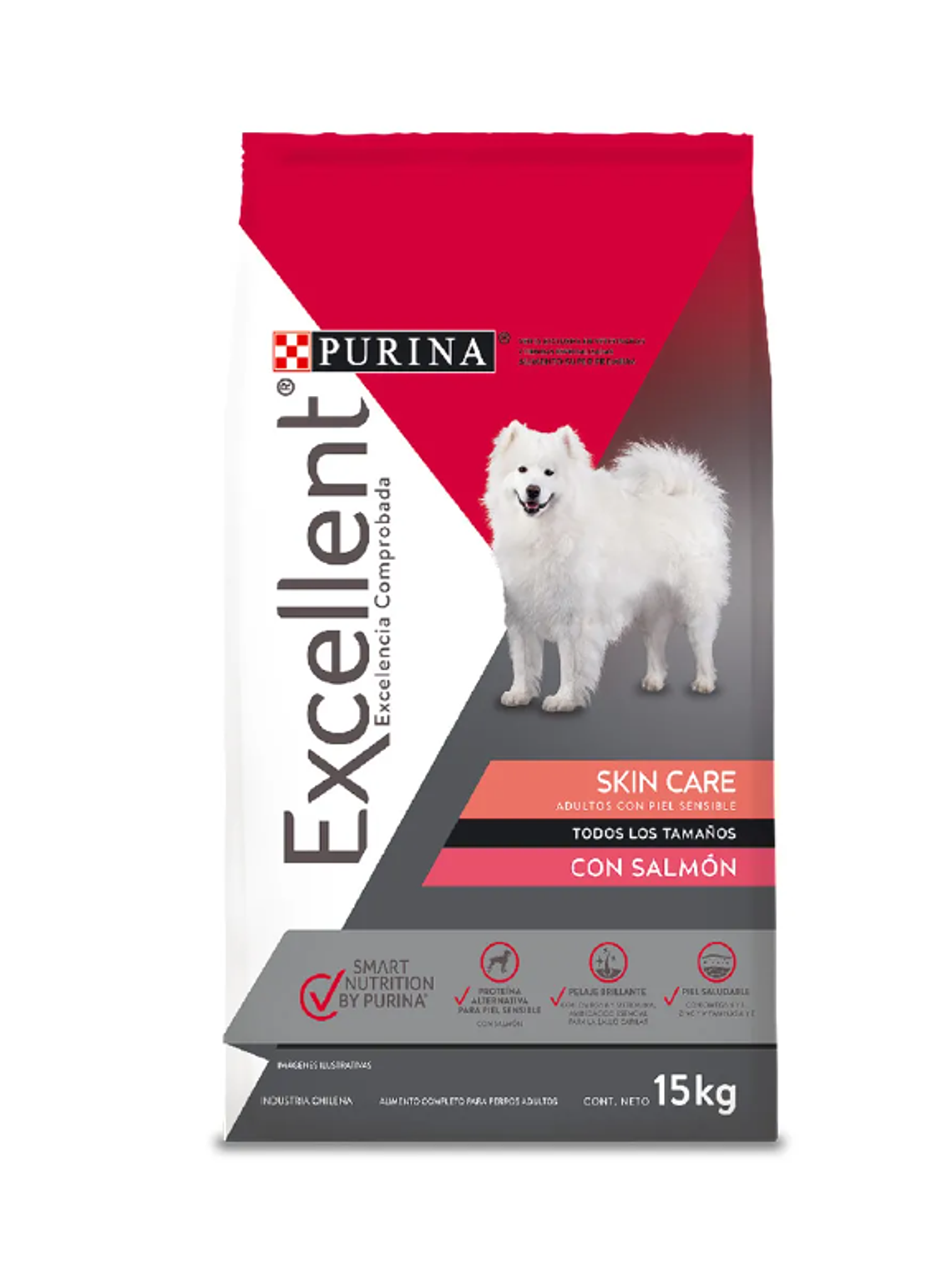PURINA EXCELLENT ADULTOS PIEL SENSIBLE CON SALMÓN 15KG 1