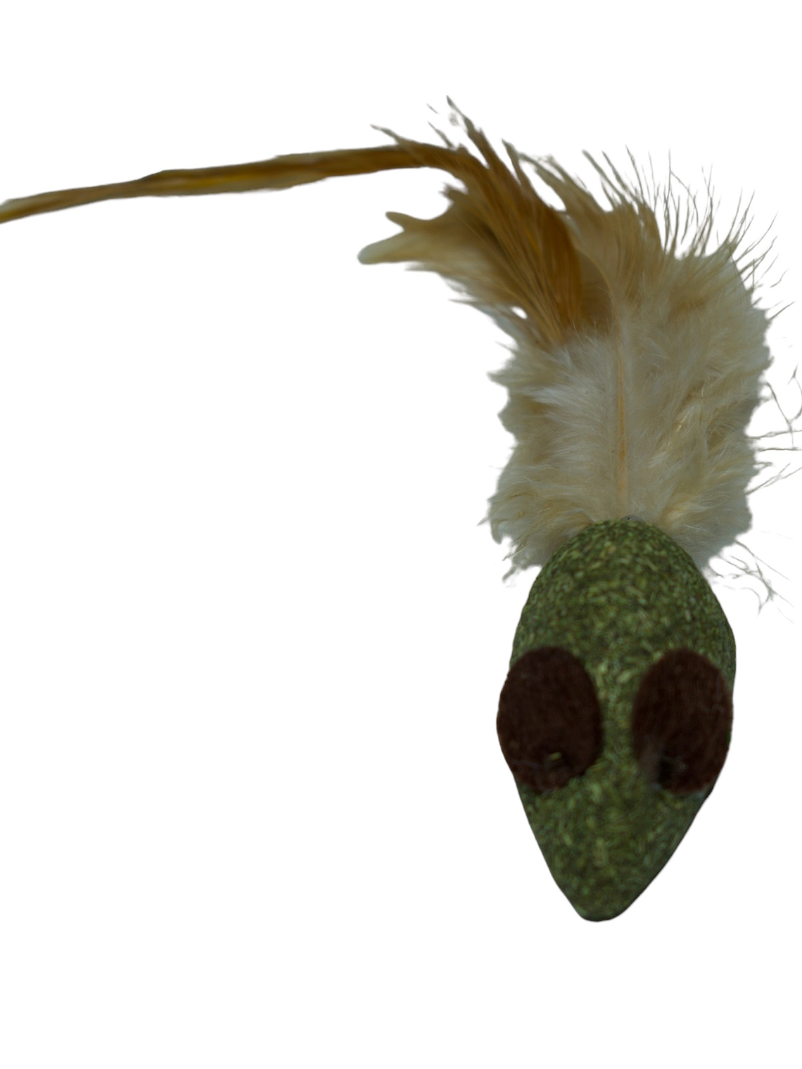 Juguete ratón de hierba gatera con plumas  para gatos 2