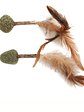 JUGUETE DE BOLA ,CATNIP DE PLUMA  AYUDA EN LIMPIEZA DE MOLARES. - Miniatura 1
