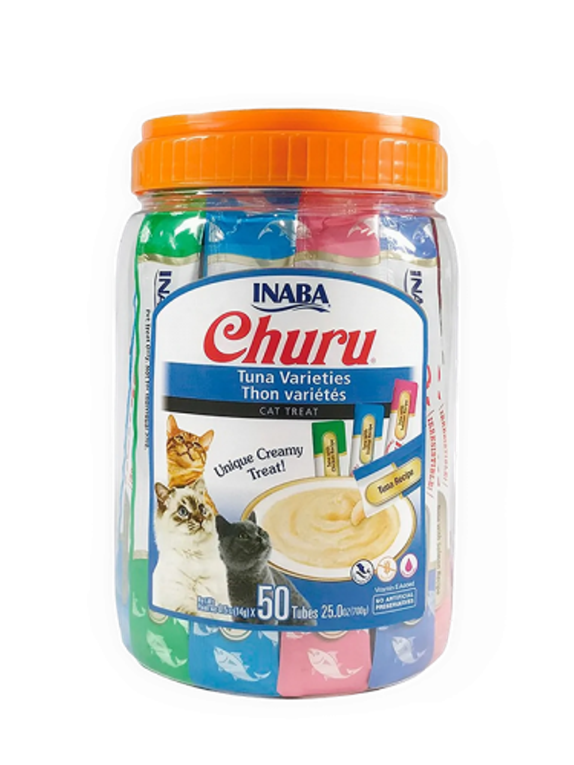 CHURU GATOS VARIEDADES DE ATUN 50 TUBOS X 14 G 1