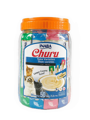 CHURU GATOS VARIEDADES DE ATUN 50 TUBOS X 14 G