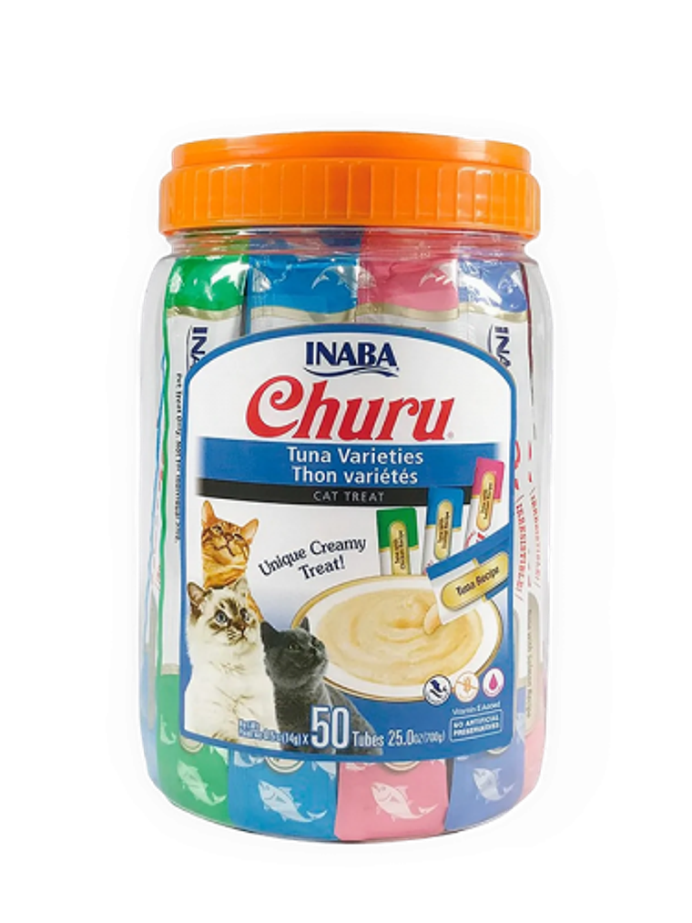 CHURU GATOS VARIEDADES DE ATUN 50 TUBOS X 14 G 1