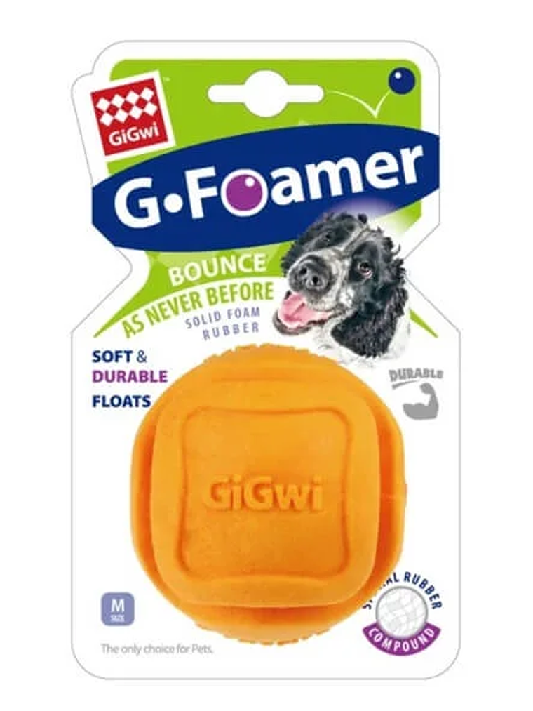 PELOTA GIGWI G-FOAMER COLOR NARANJA 1