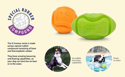 PELOTA GIGWI G-FOAMER COLOR NARANJA