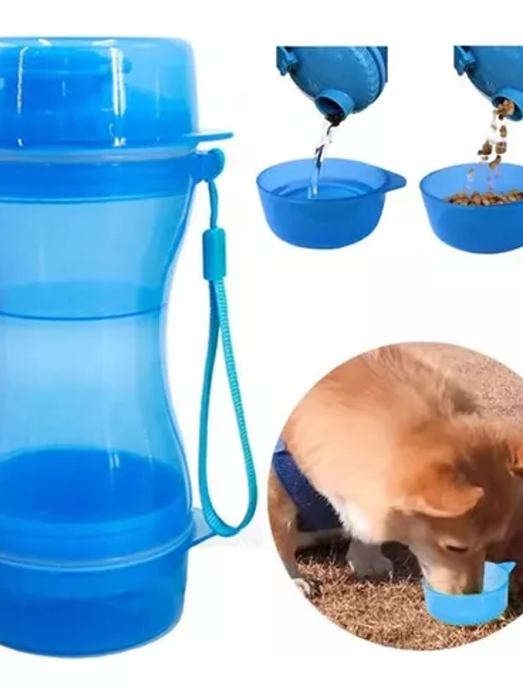 BOTELLA PORTA AGUA Y COMIDA PARA TU MASCOTA 2