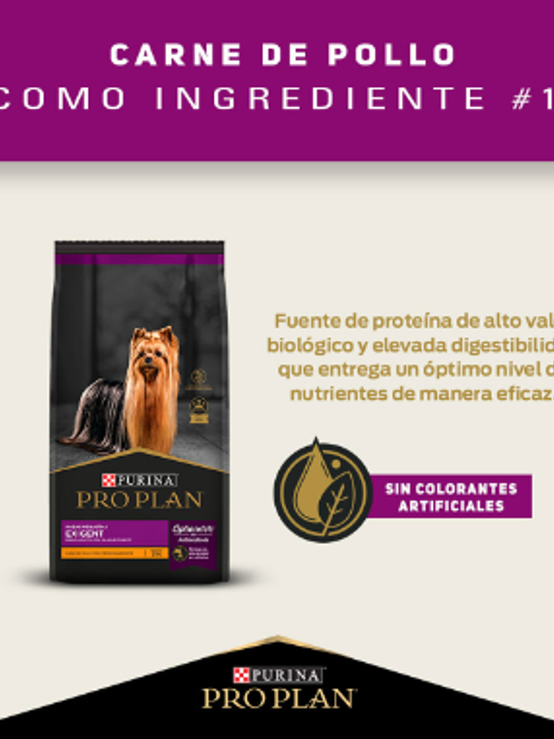 PROPLAN PERRO EXIGENT RAZA PEQUEÑA 7,5kg 3
