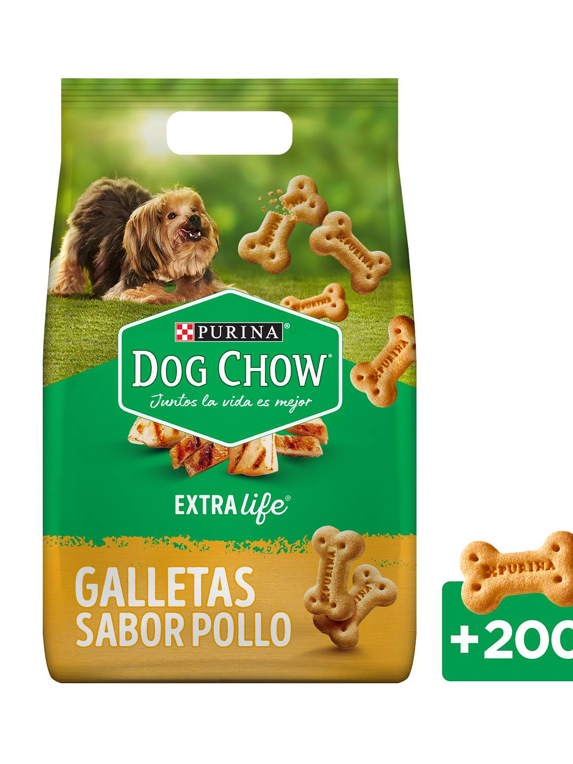 GALLETAS DOG CHOW PERROS ADULTOS MINIS Y PEQUEÑOS POLLO 2KG 1