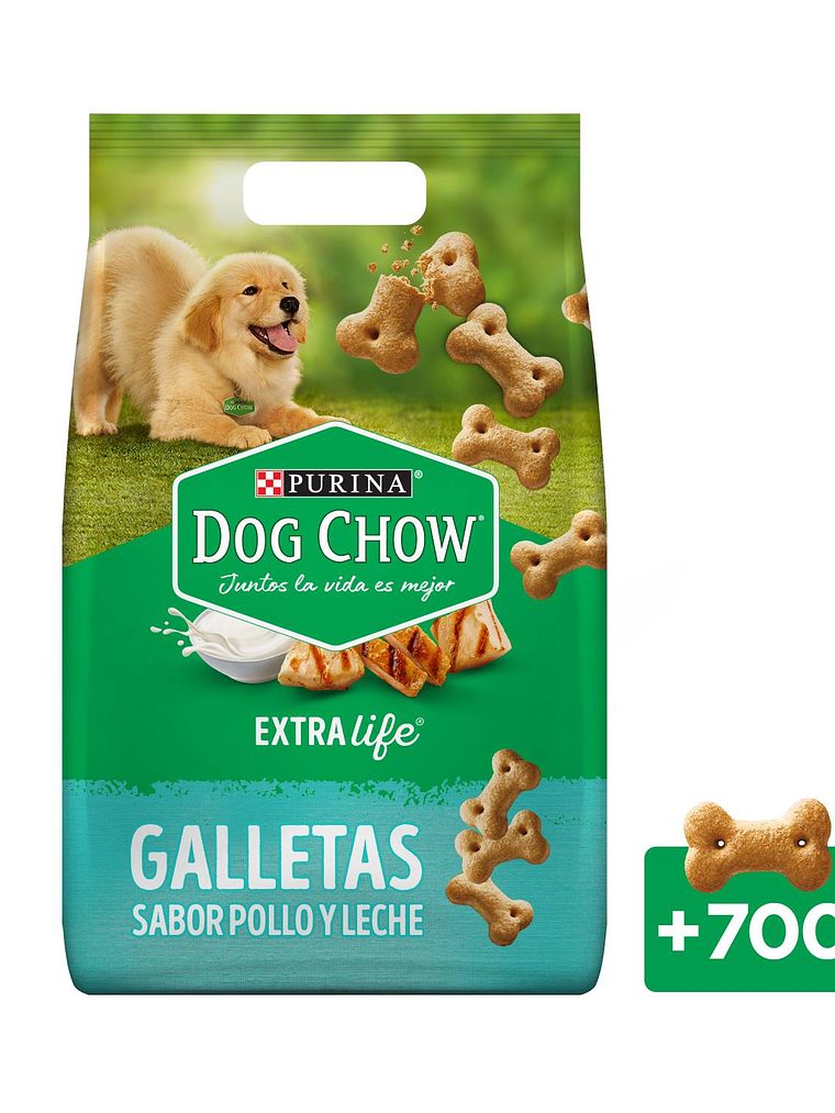 GALLETAS DOG CHOW CACHORROS TODOS LOS TAMAÑOS POLLO/LECHE 2 KG 1