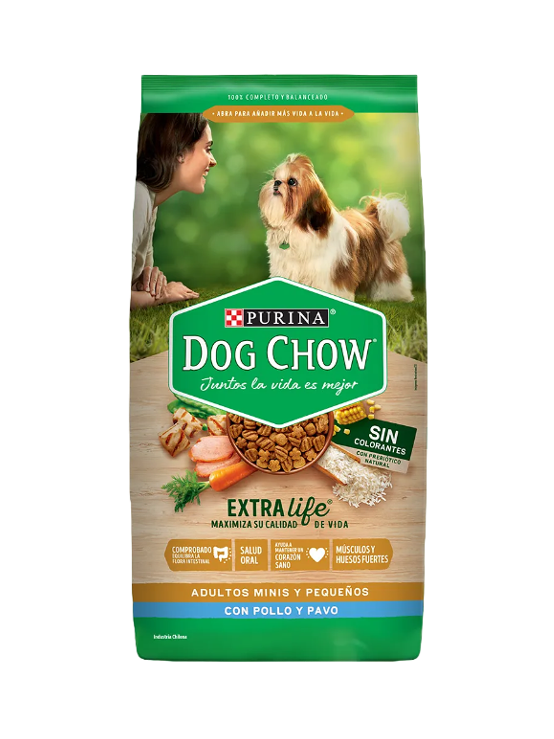 DOG CHOW EXTRALIFE ADULTO MINI Y PEQUEÑOS POLLO/PAVO 8KG 1