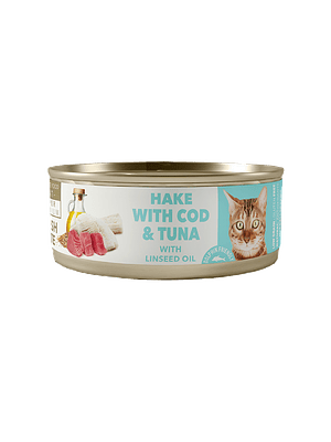 AMITY HAKE WITH COD AND TUNA STERILIZED CAT WET FOOD 80 GR