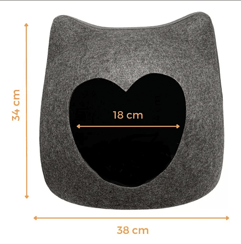 CAMA IGLOO DE FIELTRO PARA GATOS (GRIS O  ROSA)
