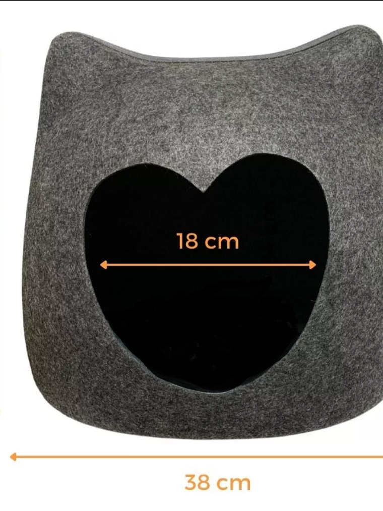 CAMA IGLOO DE FIELTRO PARA GATOS (GRIS O  ROSA) 1