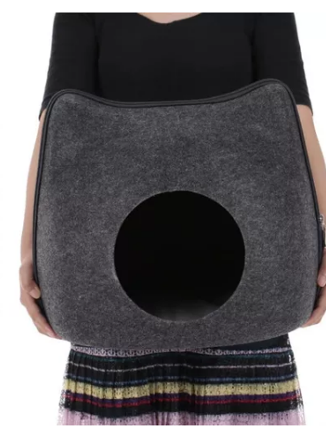 CAMA IGLOO DE FIELTRO PARA GATOS (GRIS O  ROSA) 4
