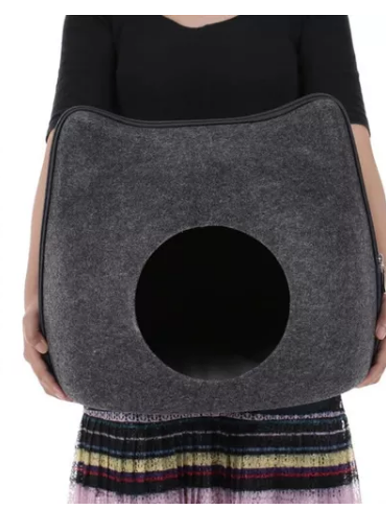 CAMA IGLOO DE FIELTRO PARA GATOS (GRIS O  ROSA) 4