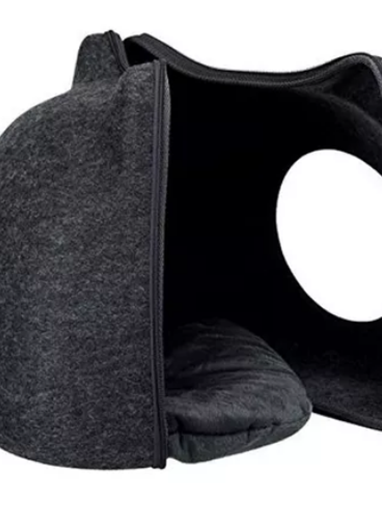 CAMA IGLOO DE FIELTRO PARA GATOS (GRIS O  ROSA) 5