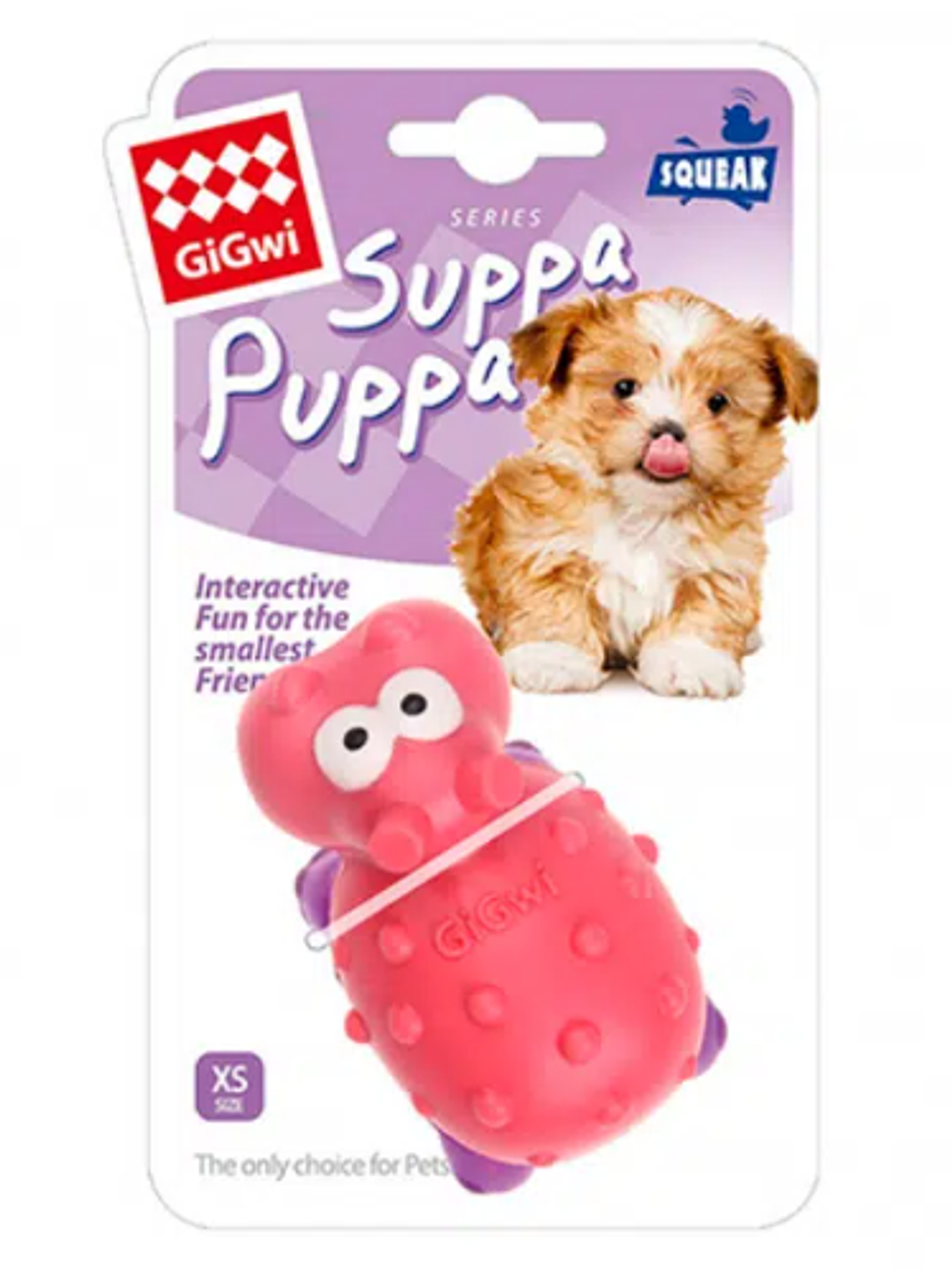 GiGwi JUGUETE CACHORRO SUPPA PUPPA HIPOPOTAMO CON SONIDO 3