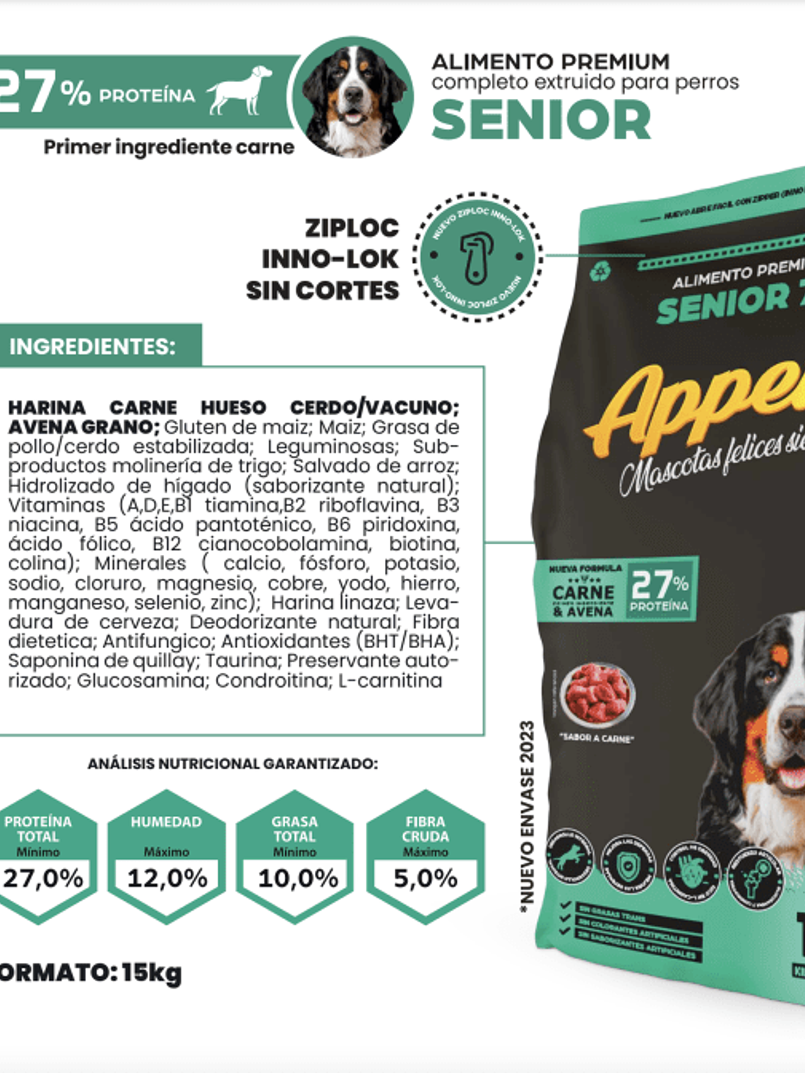 APPETIT PERRO SENIOR 15KG 2