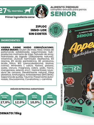 APPETIT PERRO SENIOR 15KG