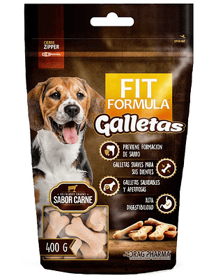 FIT FORMULA GALLETAS PARA PERRO 400GR CARNE