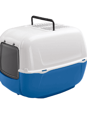 ARENERO, BAÑO SANITARIO, HOME PRIMA, 39.5×52.5×38 cm, AZUL / BLANCO