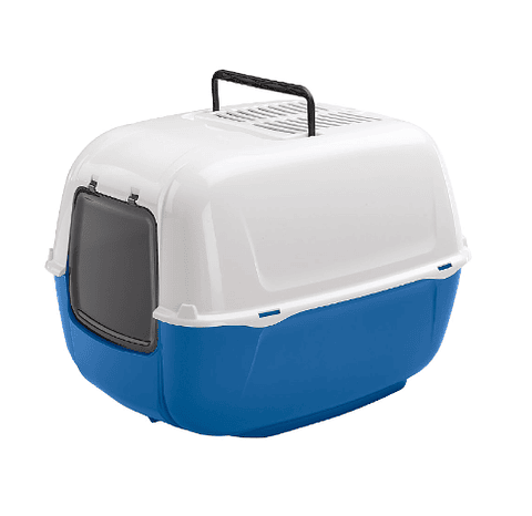 ARENERO, BAÑO SANITARIO, HOME PRIMA, 39.5×52.5×38 cm, AZUL / BLANCO