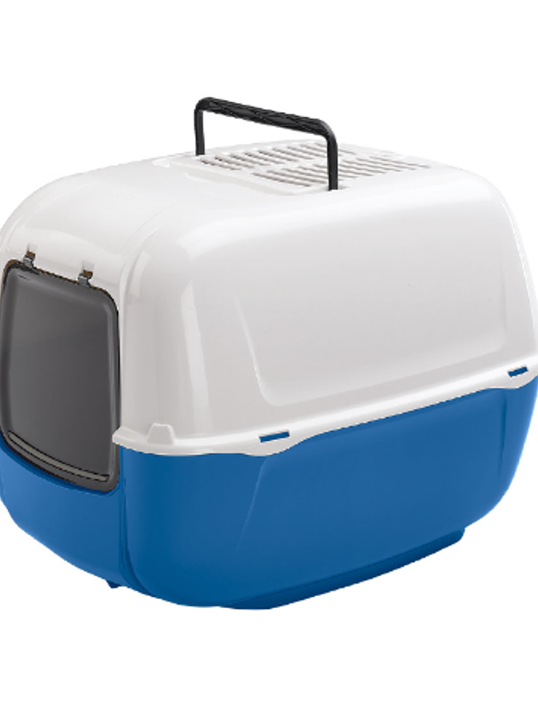 ARENERO, BAÑO SANITARIO, HOME PRIMA, 39.5×52.5×38 cm, AZUL / BLANCO 1