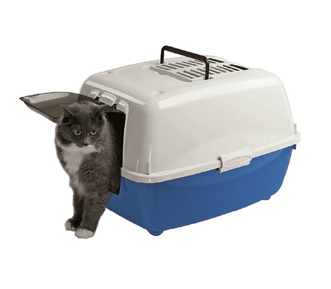 ARENERO, BAÑO SANITARIO, HOME PRIMA, 39.5×52.5×38 cm, AZUL / BLANCO