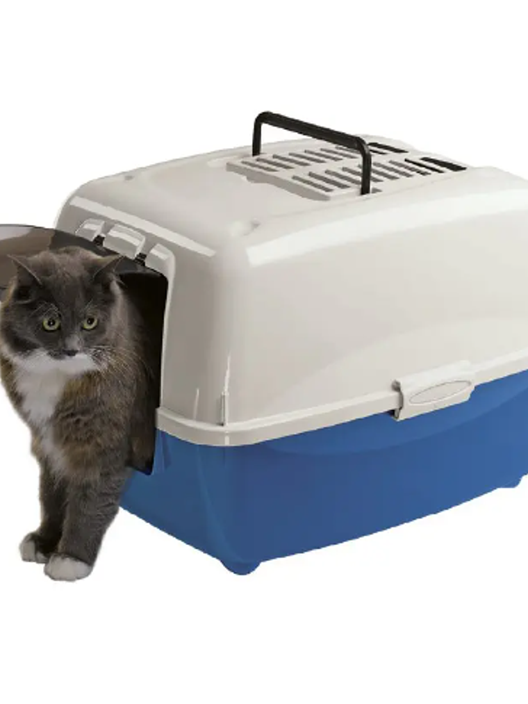 ARENERO, BAÑO SANITARIO, HOME PRIMA, 39.5×52.5×38 cm, AZUL / BLANCO 2