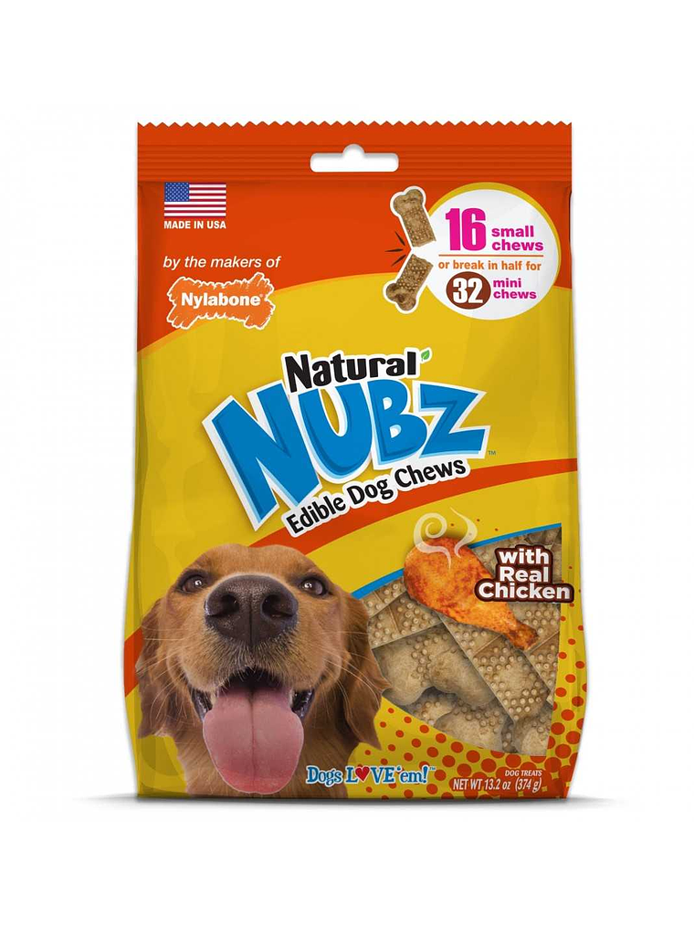  JUGUETE COMESTIBLE NUBZ SABOR POLLO 16 Un 1