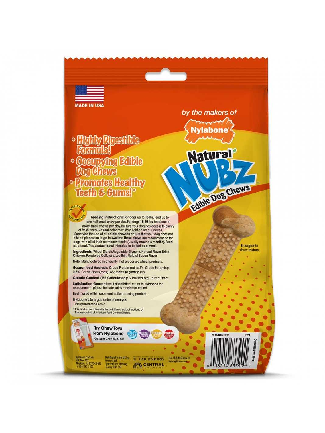  JUGUETE COMESTIBLE NUBZ SABOR POLLO 16 Un 5