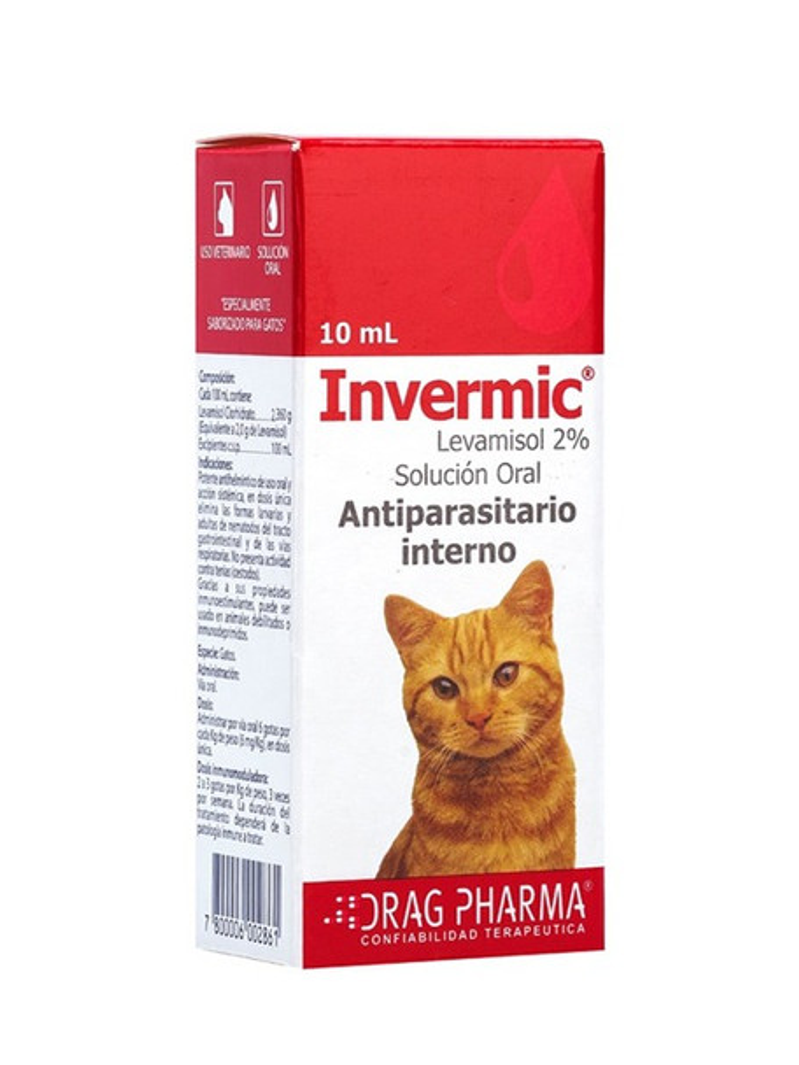 Invermic Antiparasitario Interno de Gotas 10ML 1