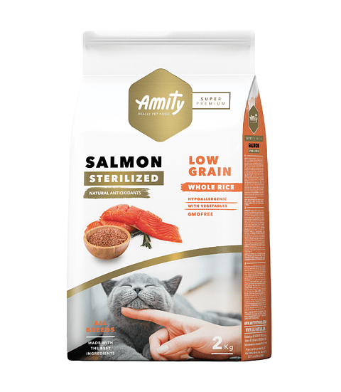 AMITY GATO ADULTO SALMON STERILIZADO 2KG