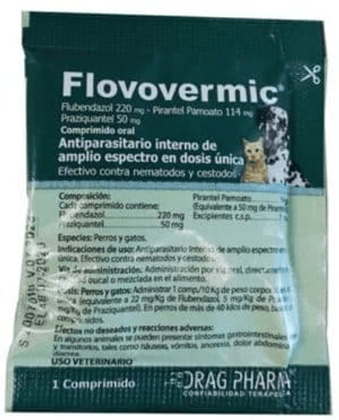 FLOVOVERMIC 1 COMPRIMIDO HASTA 10 KG (UNIDAD)