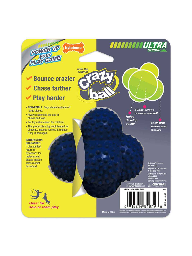 NYLABONE POWER PLAY LANZADOR DE GOMA CRAZY BALL TALLA L 3