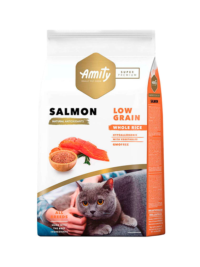 AMITY GATO BAJO EN GRANO SALMON ADULTO 2 KG 1
