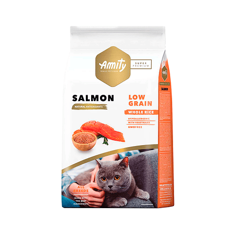 AMITY GATO BAJO EN GRANO SALMON ADULTO 7 KG