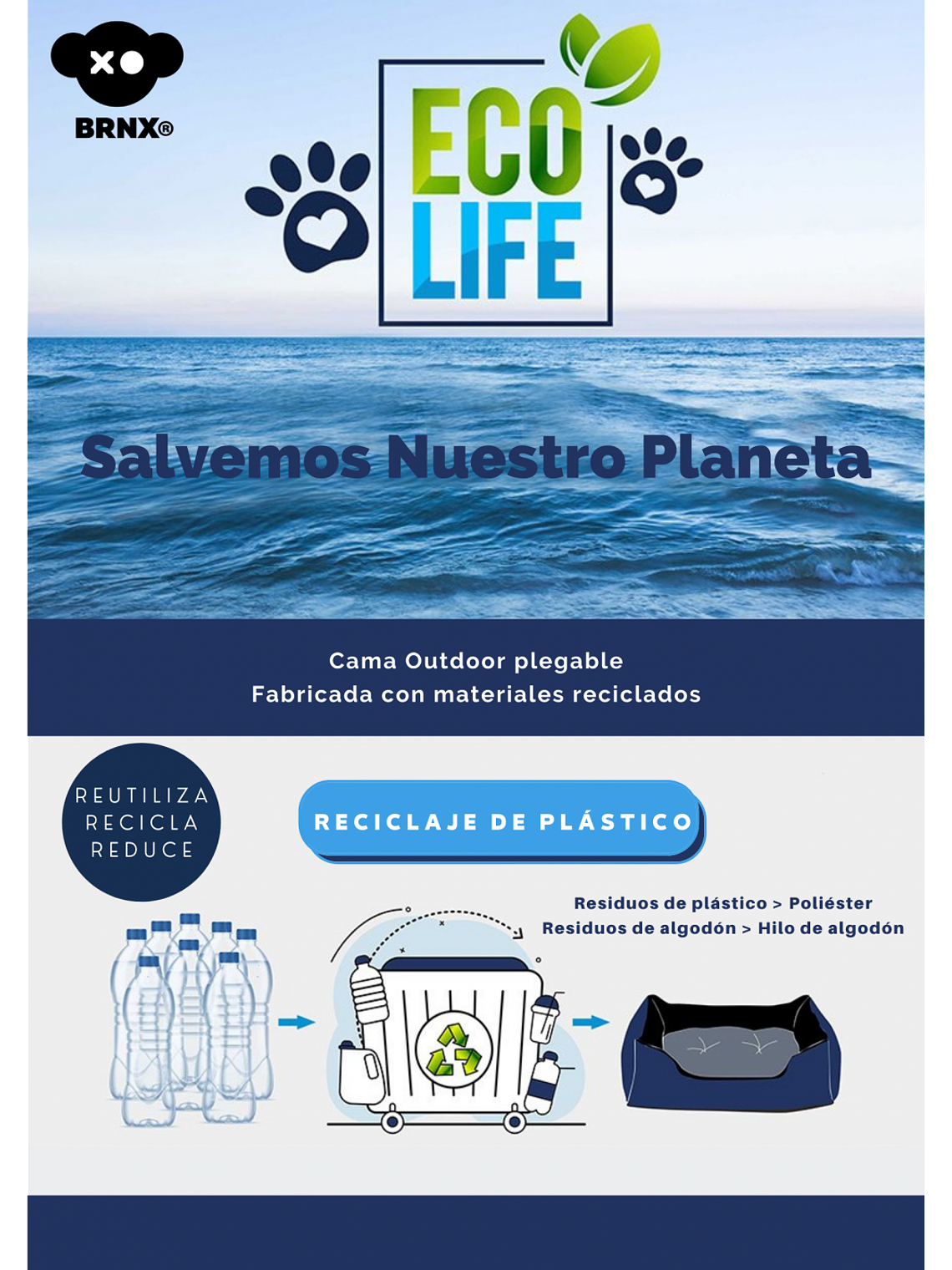 BRXN SOBRECAMA 100% DE BOTELLA RECICLADA 3