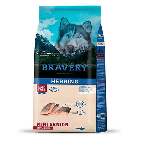 Bravery Perro Senior Raza Pequeña Herring 7 Kg
